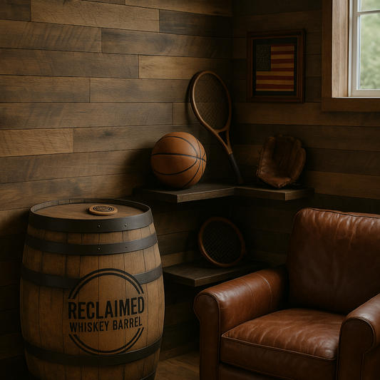 Reclaimed Whiskey Barrel – Blackened Wood Wall Planks