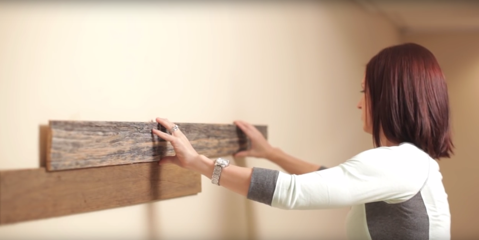 Load video: installing real reclaimed wood planks