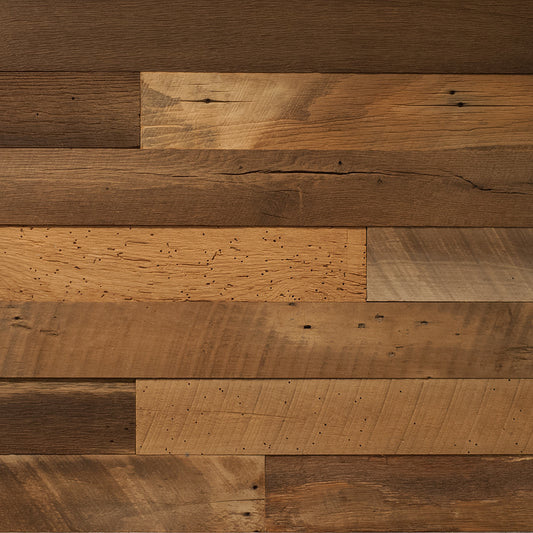 Heritage Oak - Rustic Reclaimed Brown Wall Planks