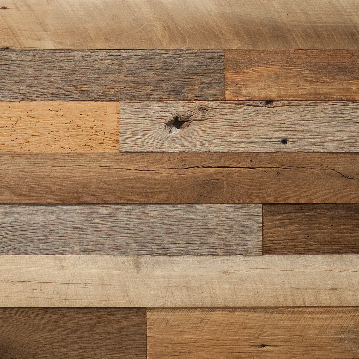 Reclaimed Barnwood Wall Planks, Variety Bundle Pack –