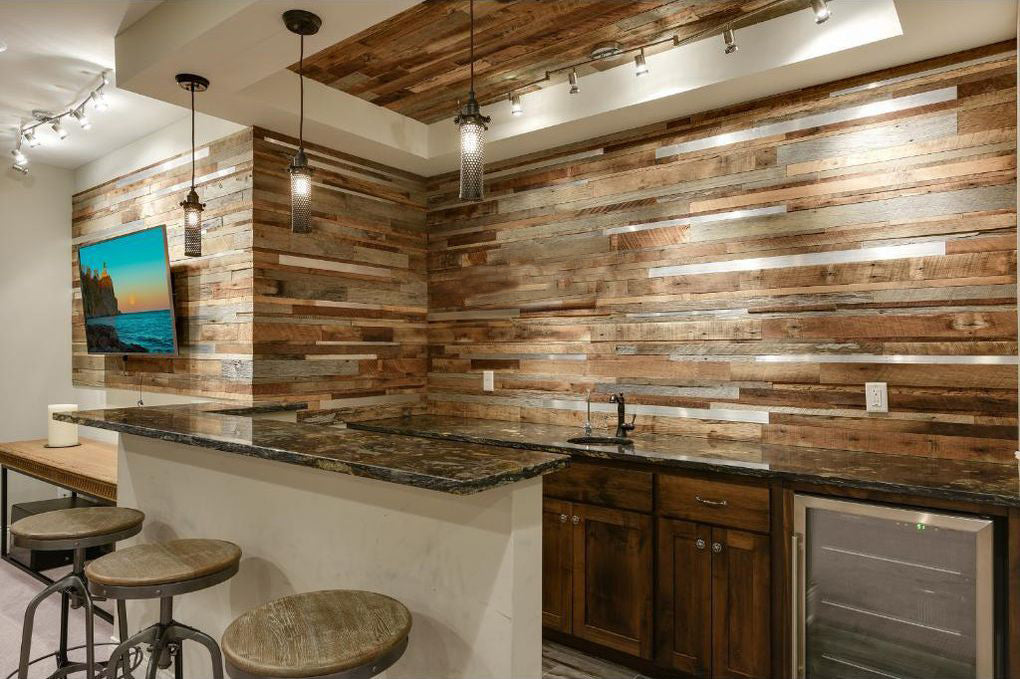 Reclaimed Tobacco Barn – Rustic Brown Wood Wall Planks