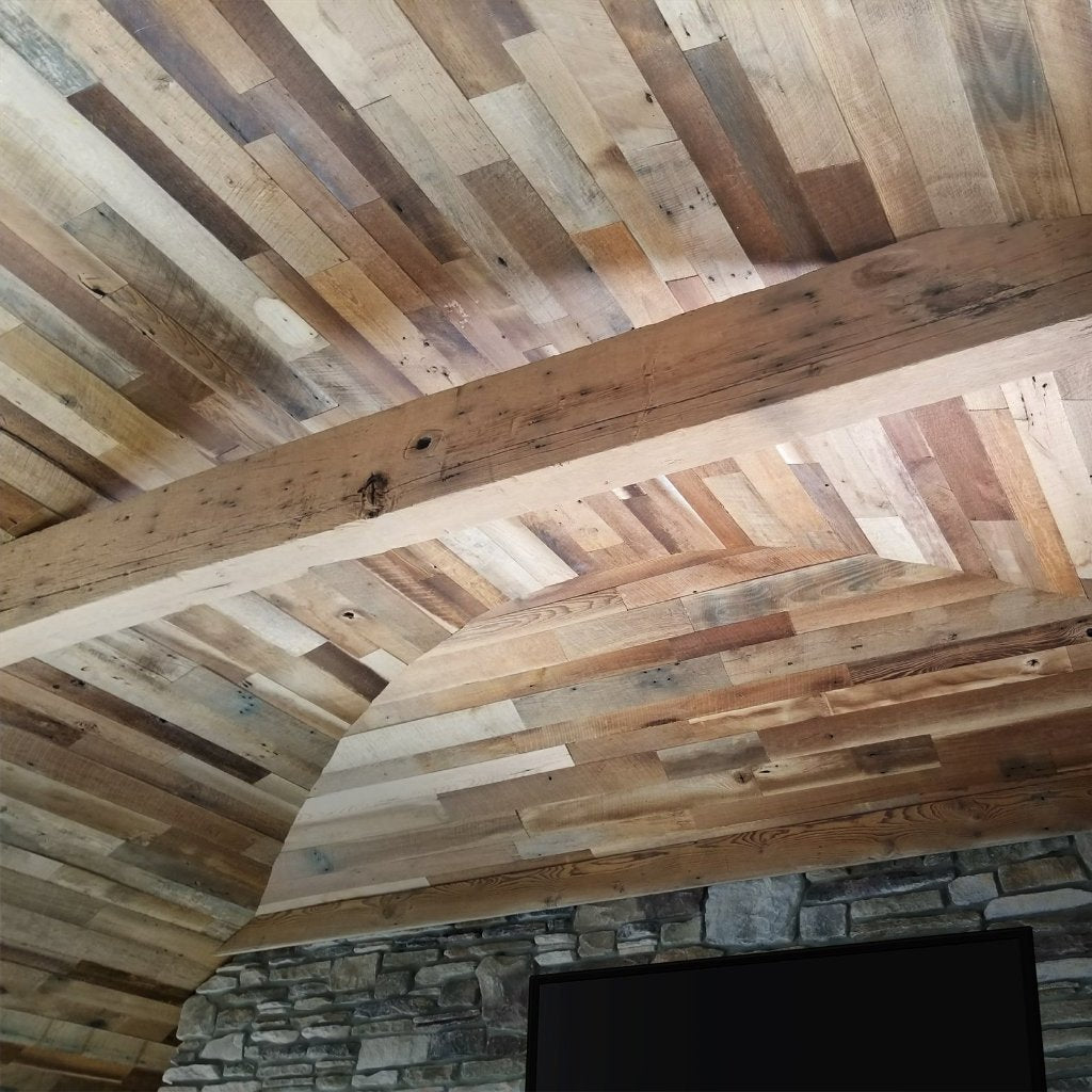 Reclaimed Tobacco Barn – Rustic Brown Wood Wall Planks