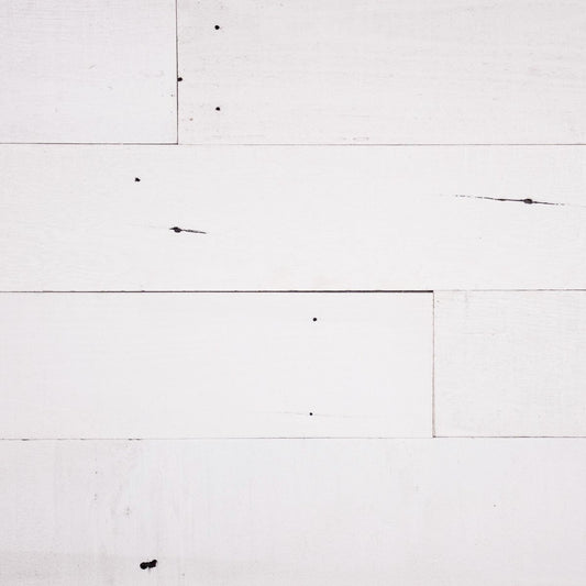 Reclaimed Farmhouse White – Solid White Painted Wood Wall Planks